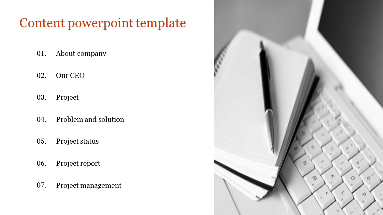 Get Modern Content PowerPoint Template Presentation
